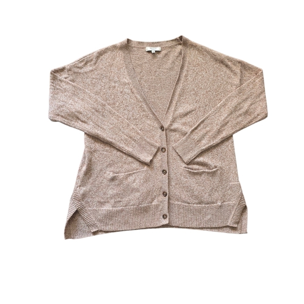 Madewell Brown Knit Sweater Landscape Cardigan Grandpacore Button Down S
